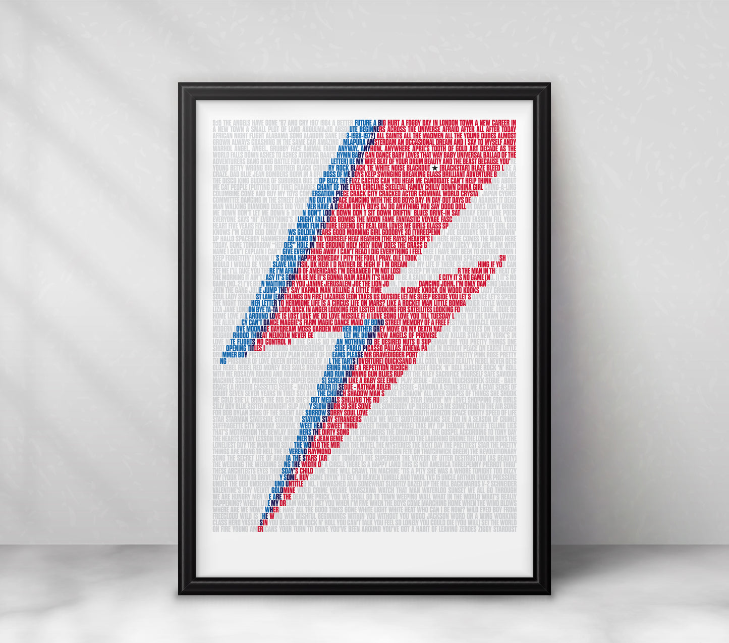 David Bowie Songs Art Print