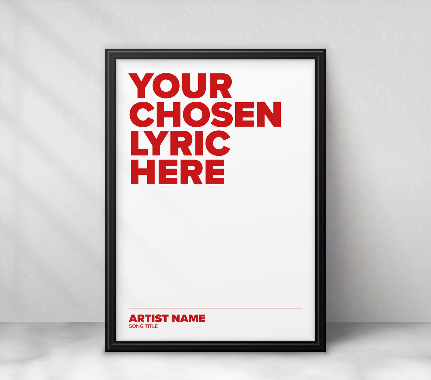 ** Choose your own Lyric **