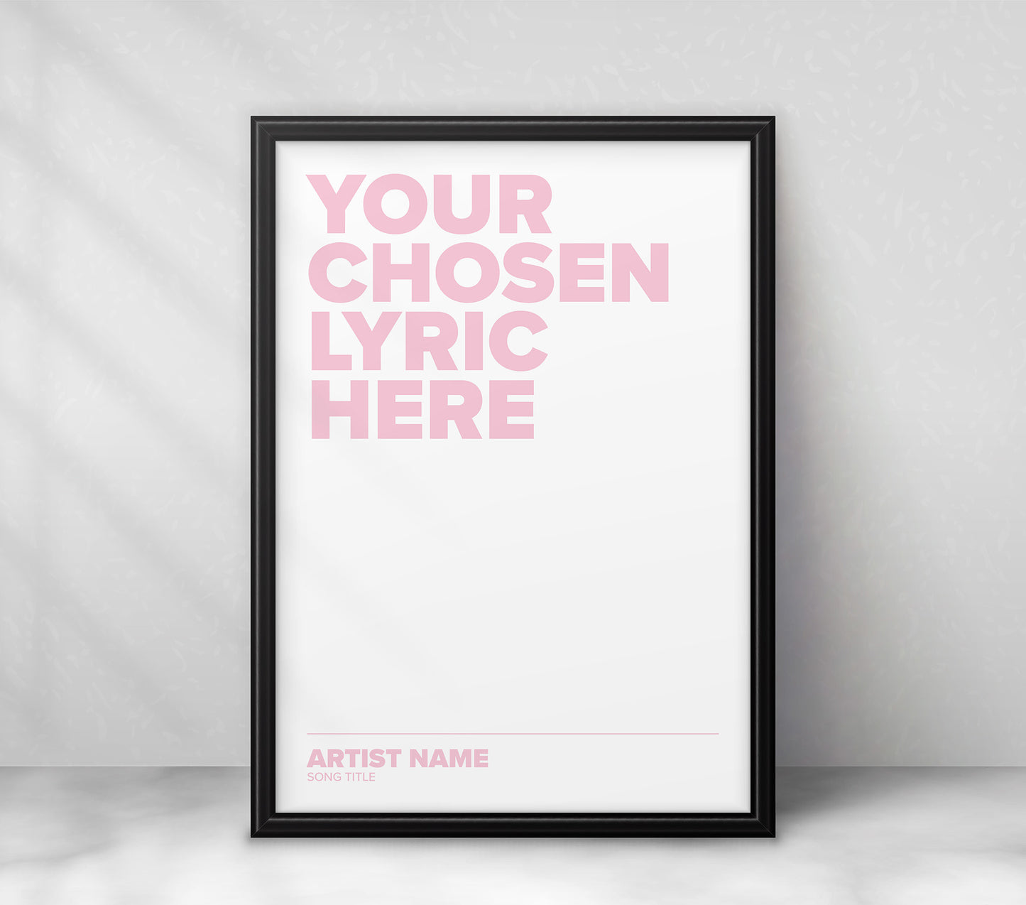 ** Choose your own Lyric **