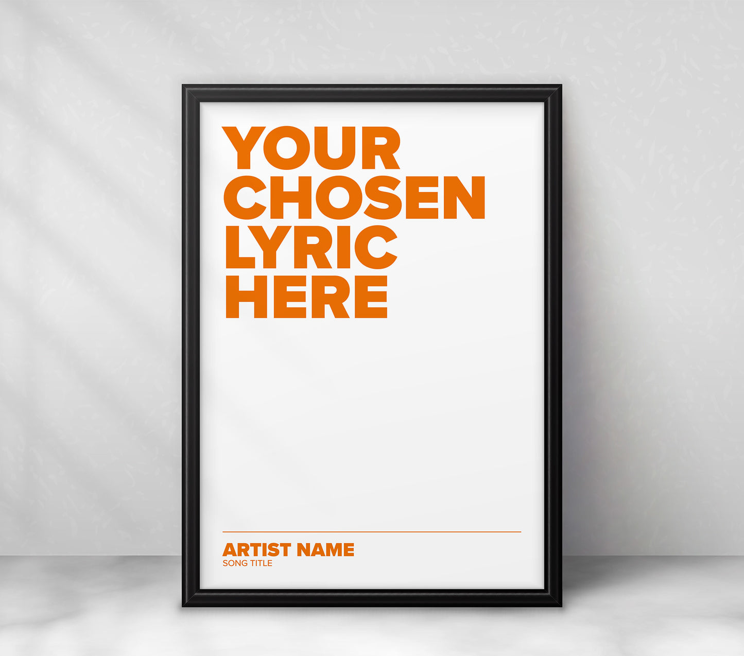 ** Choose your own Lyric **