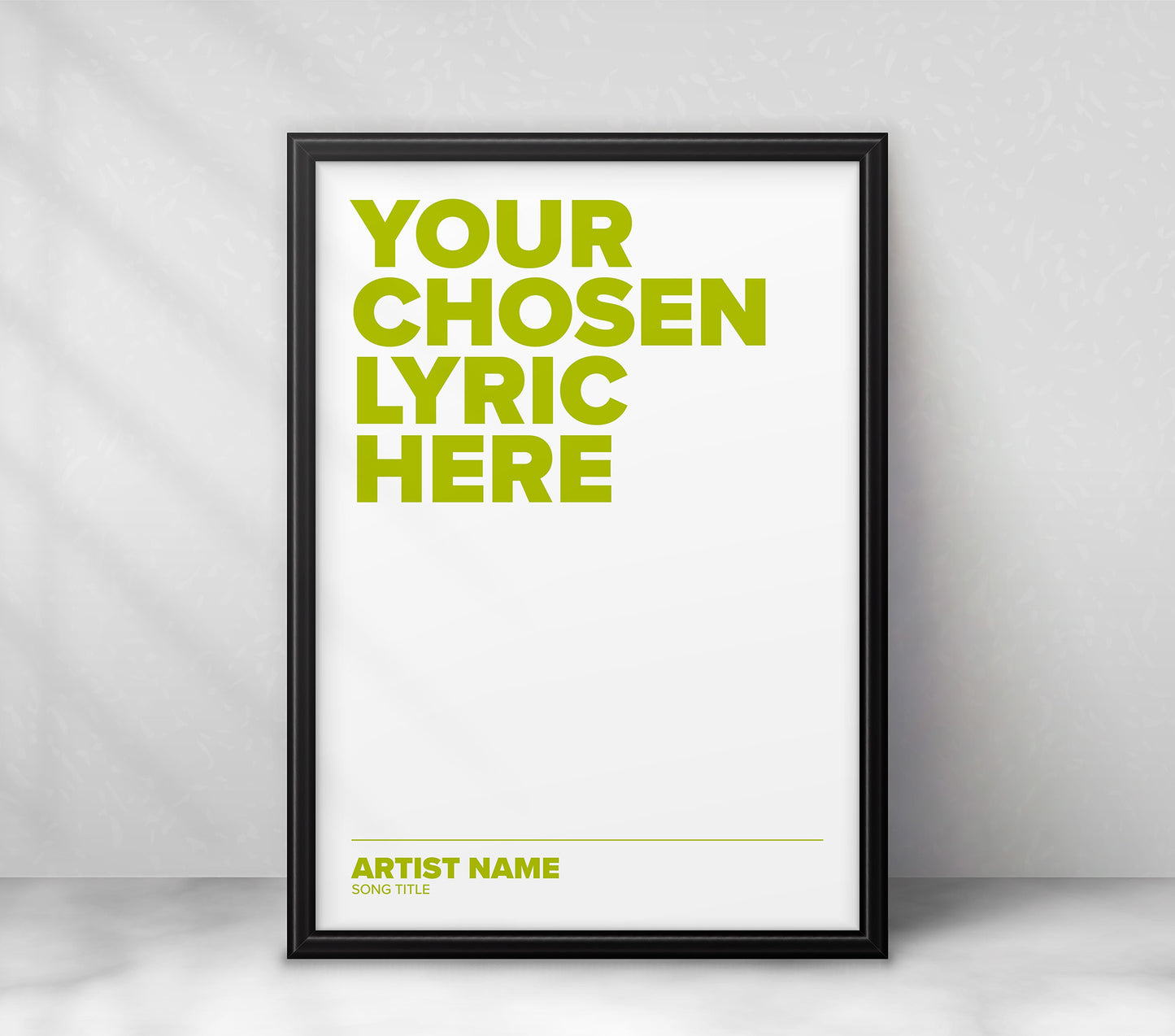 ** Choose your own Lyric **