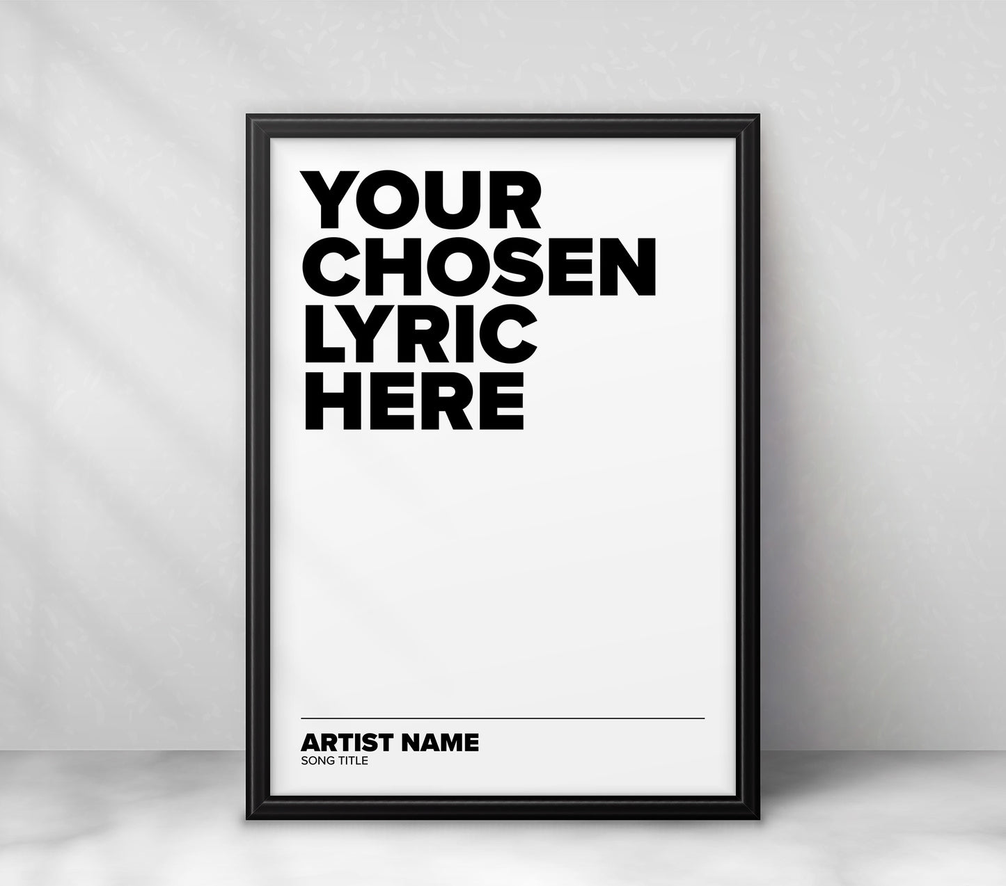 ** Choose your own Lyric **