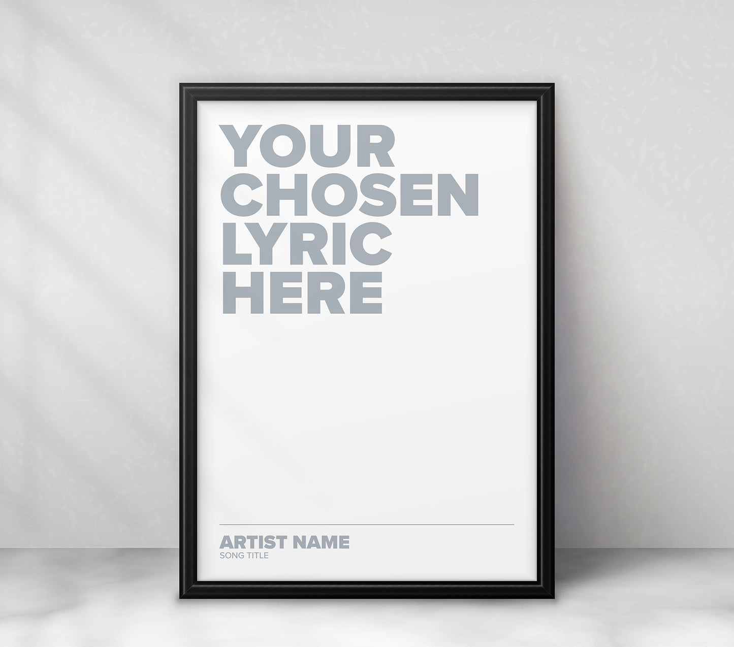 ** Choose your own Lyric **