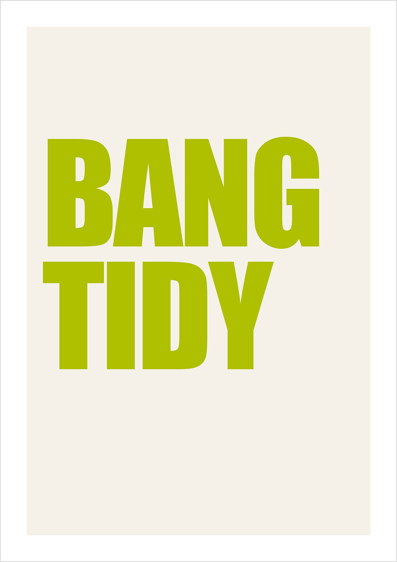 "Bang Tidy" (sans-serif)